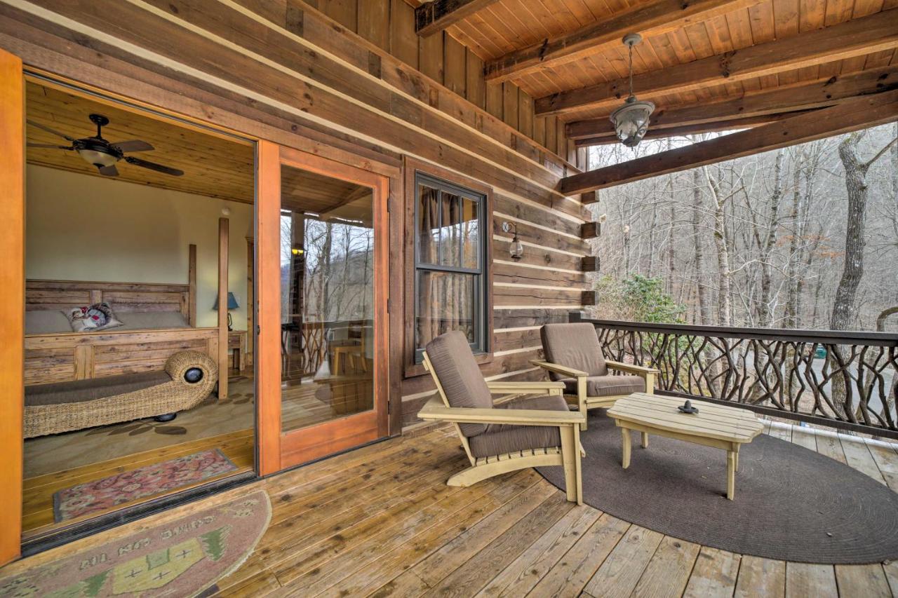 Luxury Cabin Rental In Franklin With Private Hot Tub Exterior foto